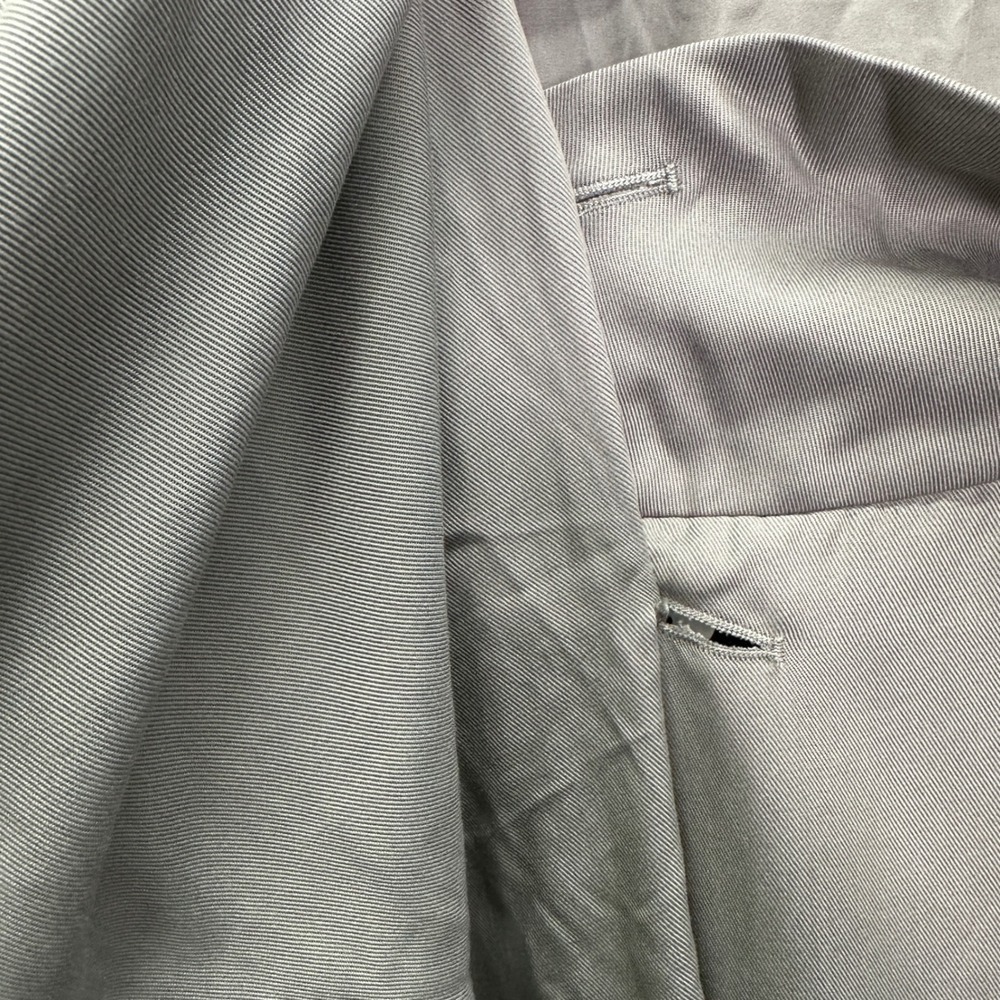Garnet Hill Asymmetrical Drape Collar Mid-Length Jacket Coat Size 18 Grey Tencel - Picture 6 of 7
